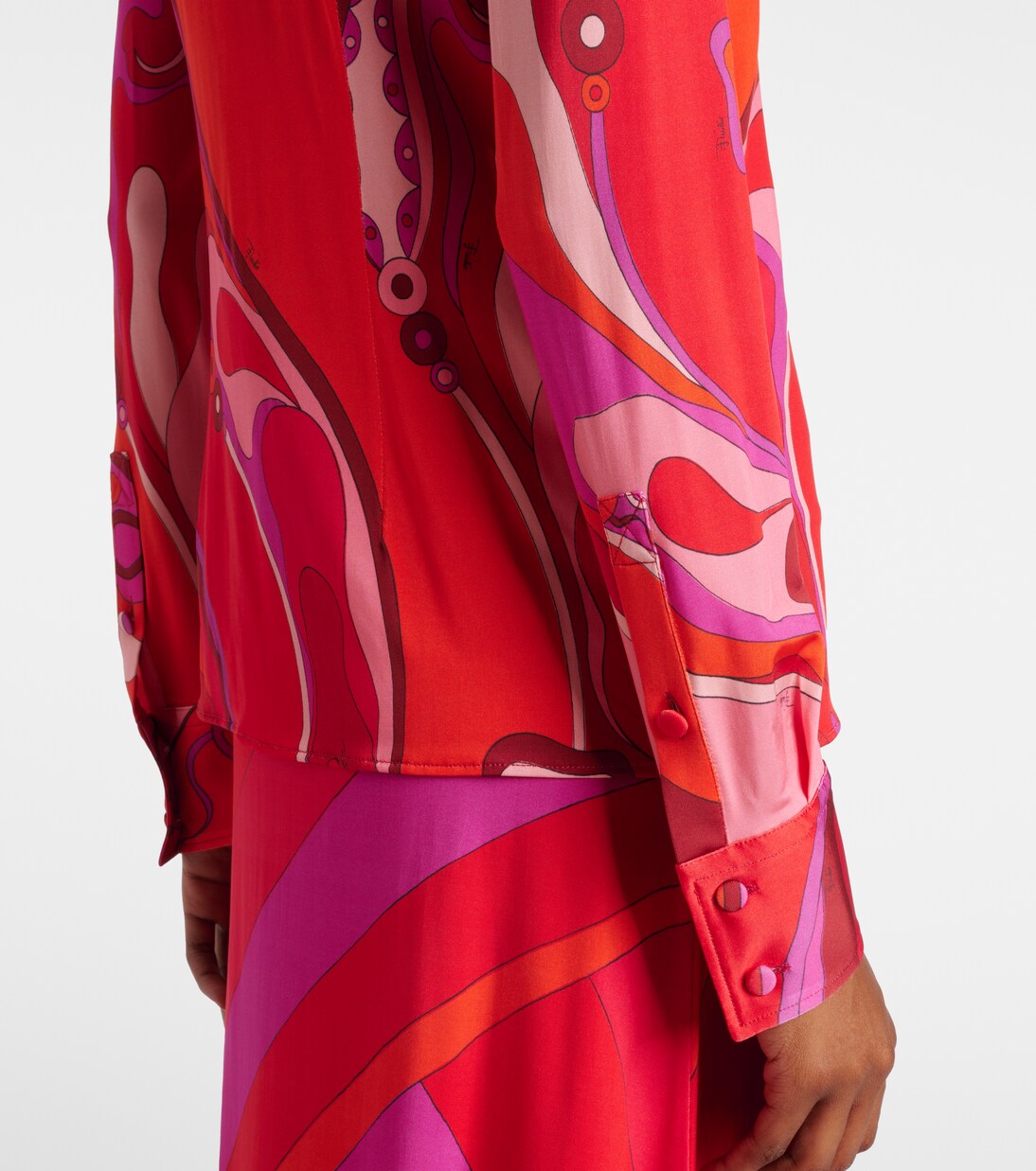 Hemd Orchidee aus Satin | Pucci