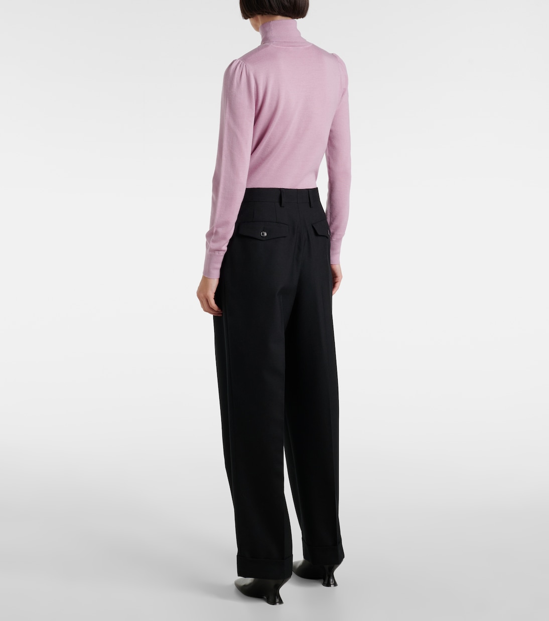Weite High-Rise-Hose aus Wolle | Dries Van Noten