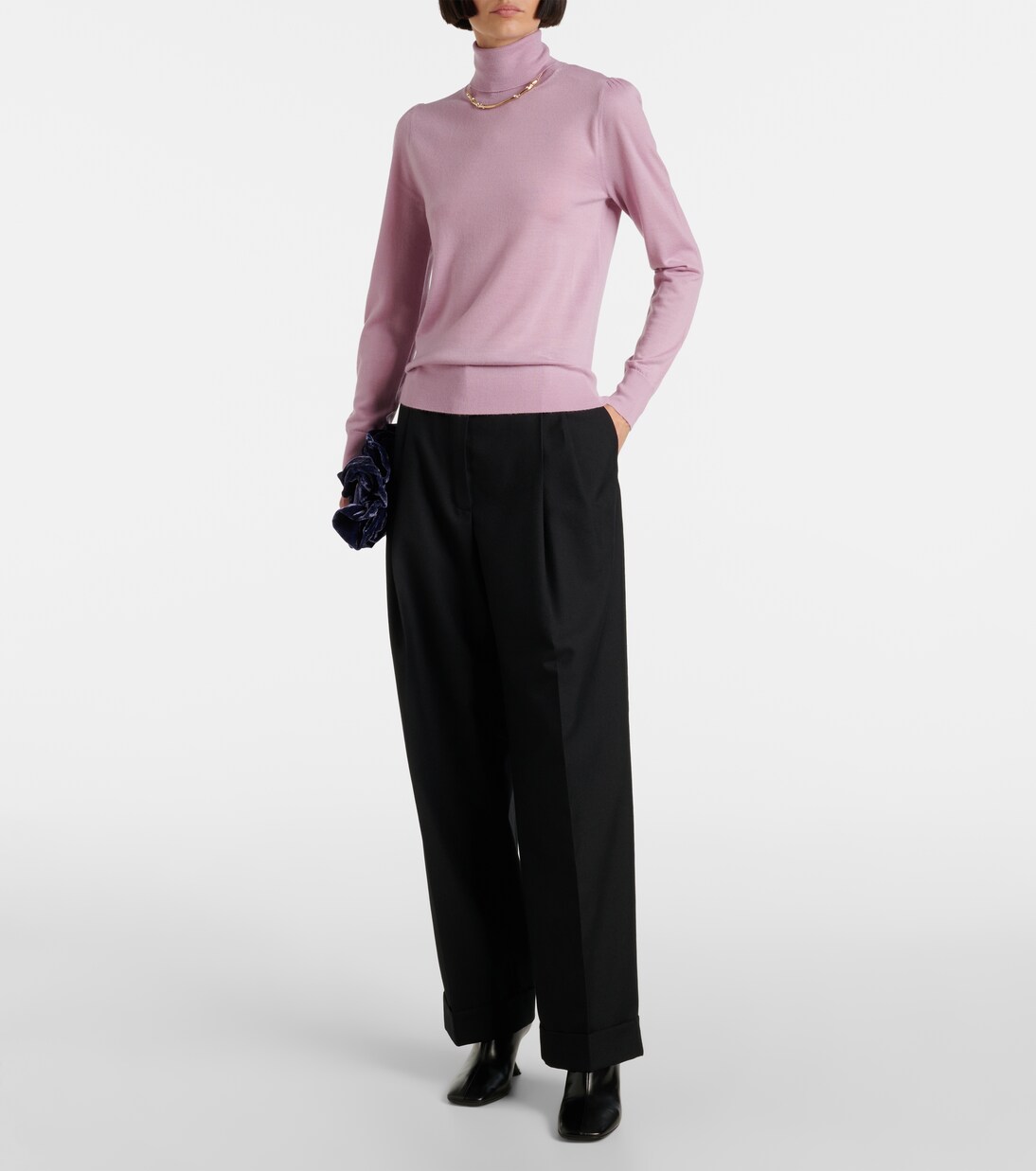 Weite High-Rise-Hose aus Wolle | Dries Van Noten