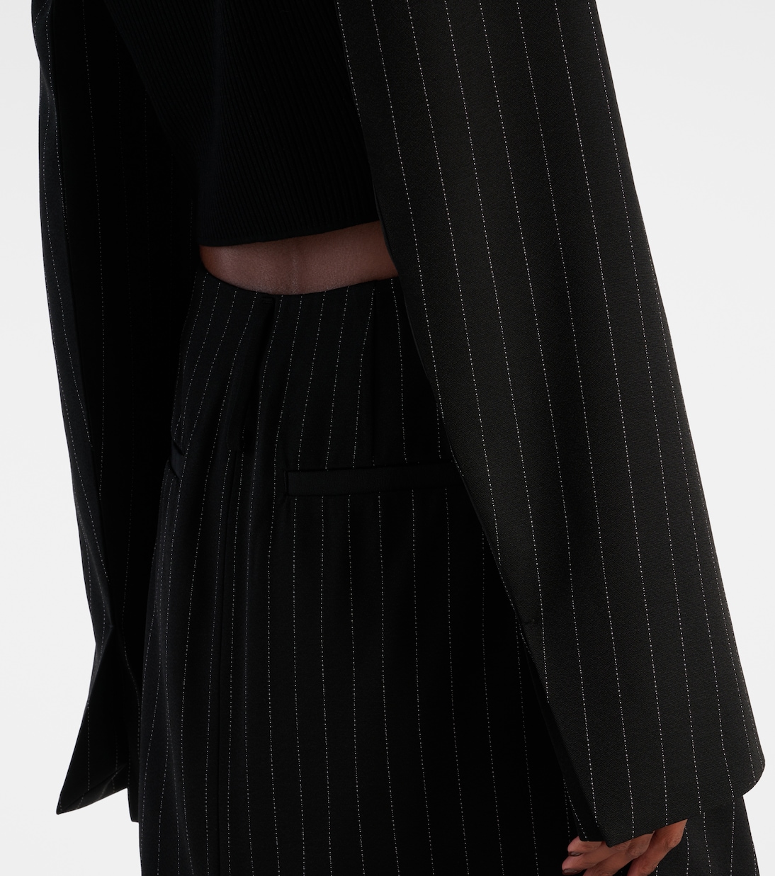Blazer cropped Utopia con raya diplomática | Sportmax