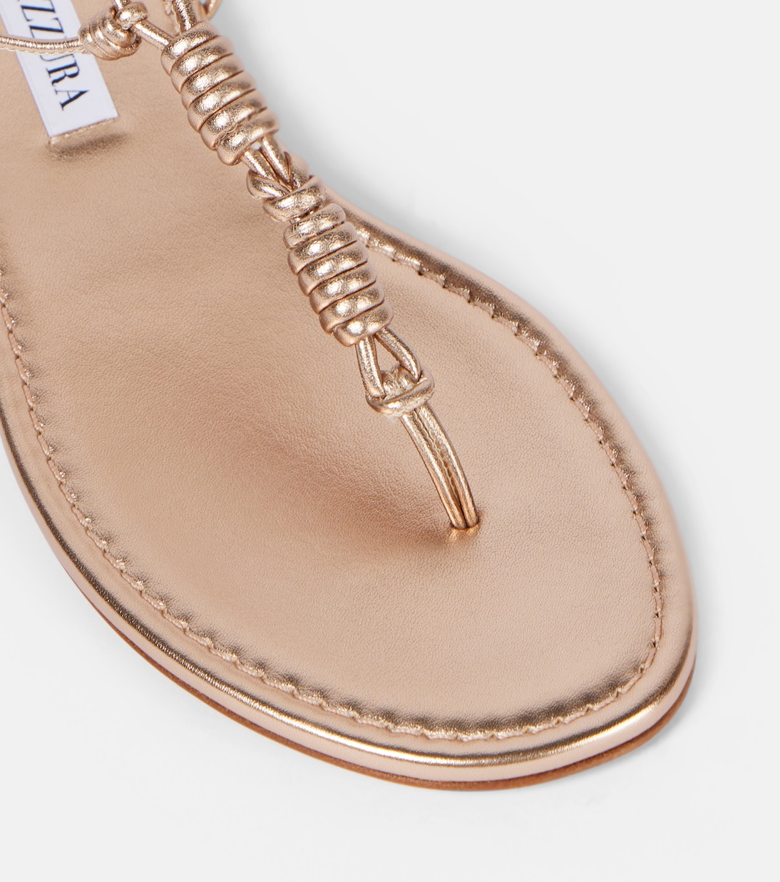 Oaxaca metallic leather thong sandals | Aquazzura