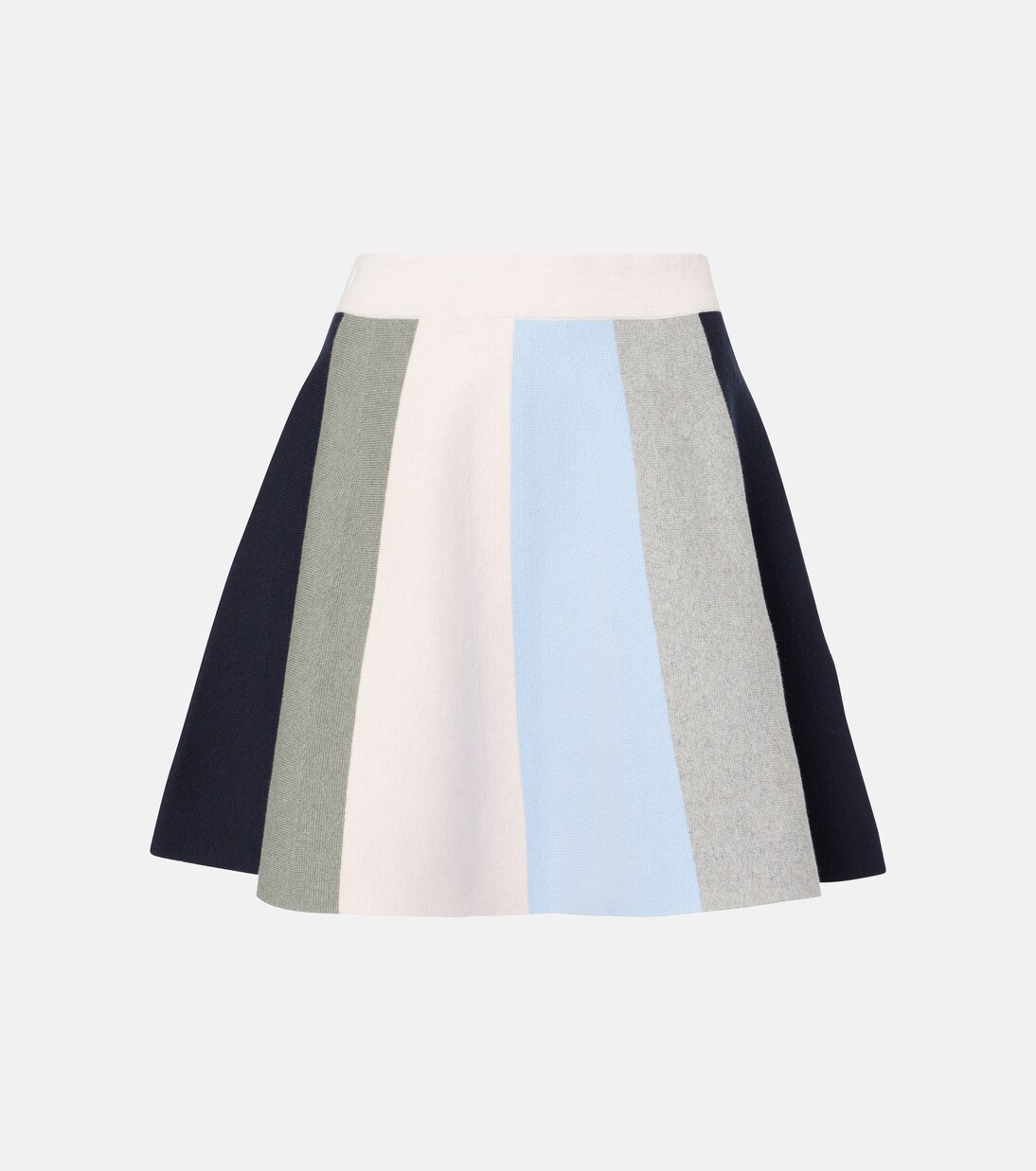 Minifalda de algodón y cachemir colorblock | JW Anderson