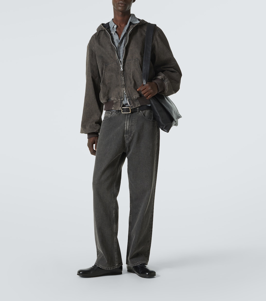 Bank coated denim zip-up hoodie | Our Legacy