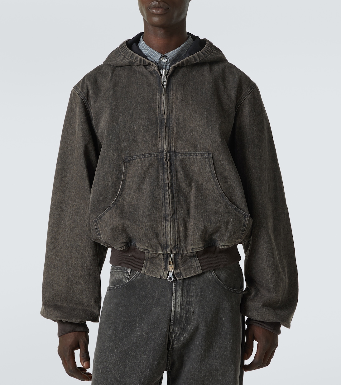 Bank coated denim zip-up hoodie | Our Legacy