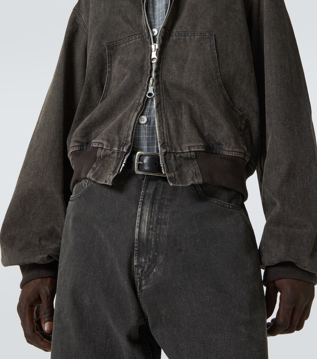 Bank coated denim zip-up hoodie | Our Legacy