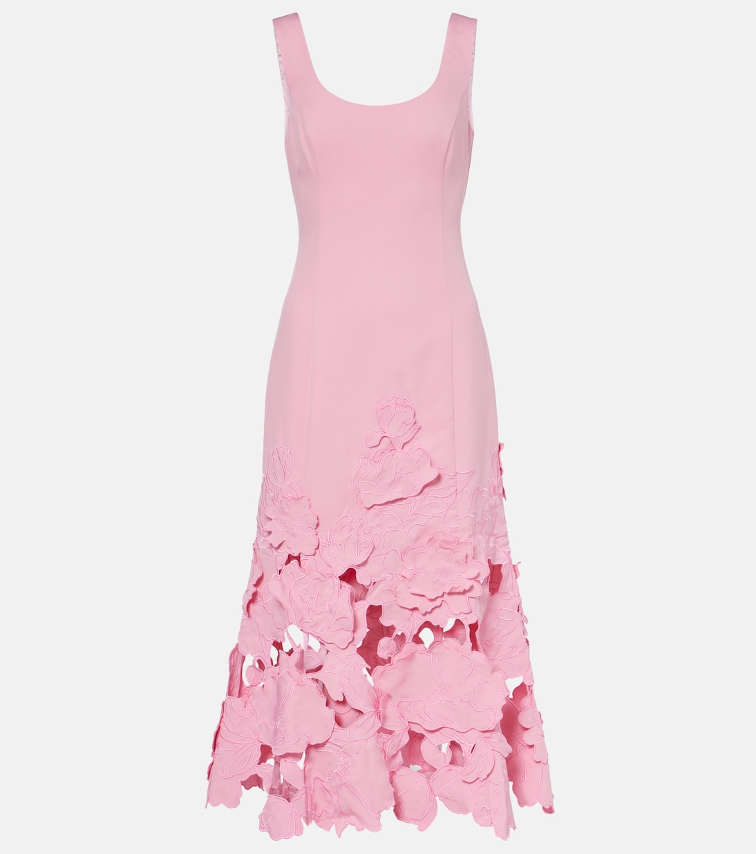 Emily floral-appliqué midi dress | Leo Lin