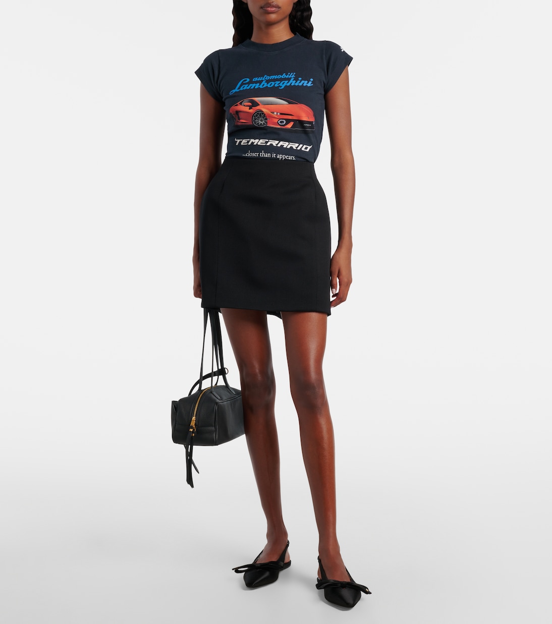 Ballerines slingback Nano BB en satin | Balenciaga