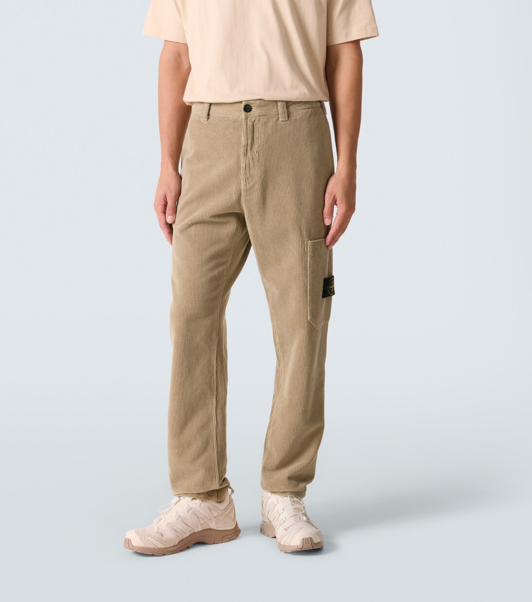 Compass cotton corduroy straight pants | Stone Island