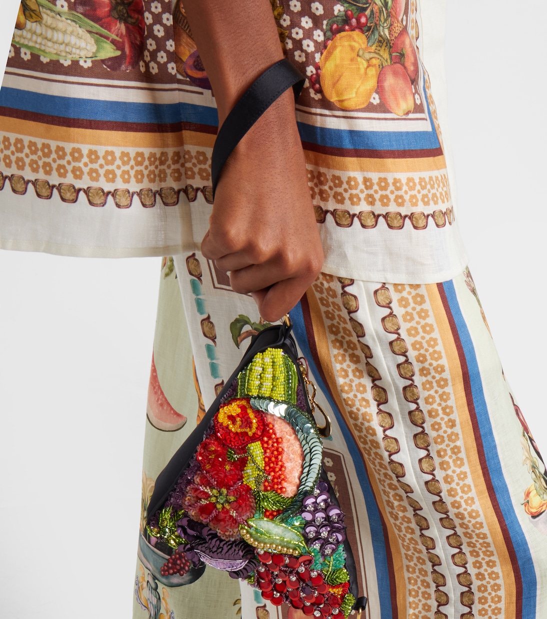 Verzierte Schultertasche Mercado Small | Alémais