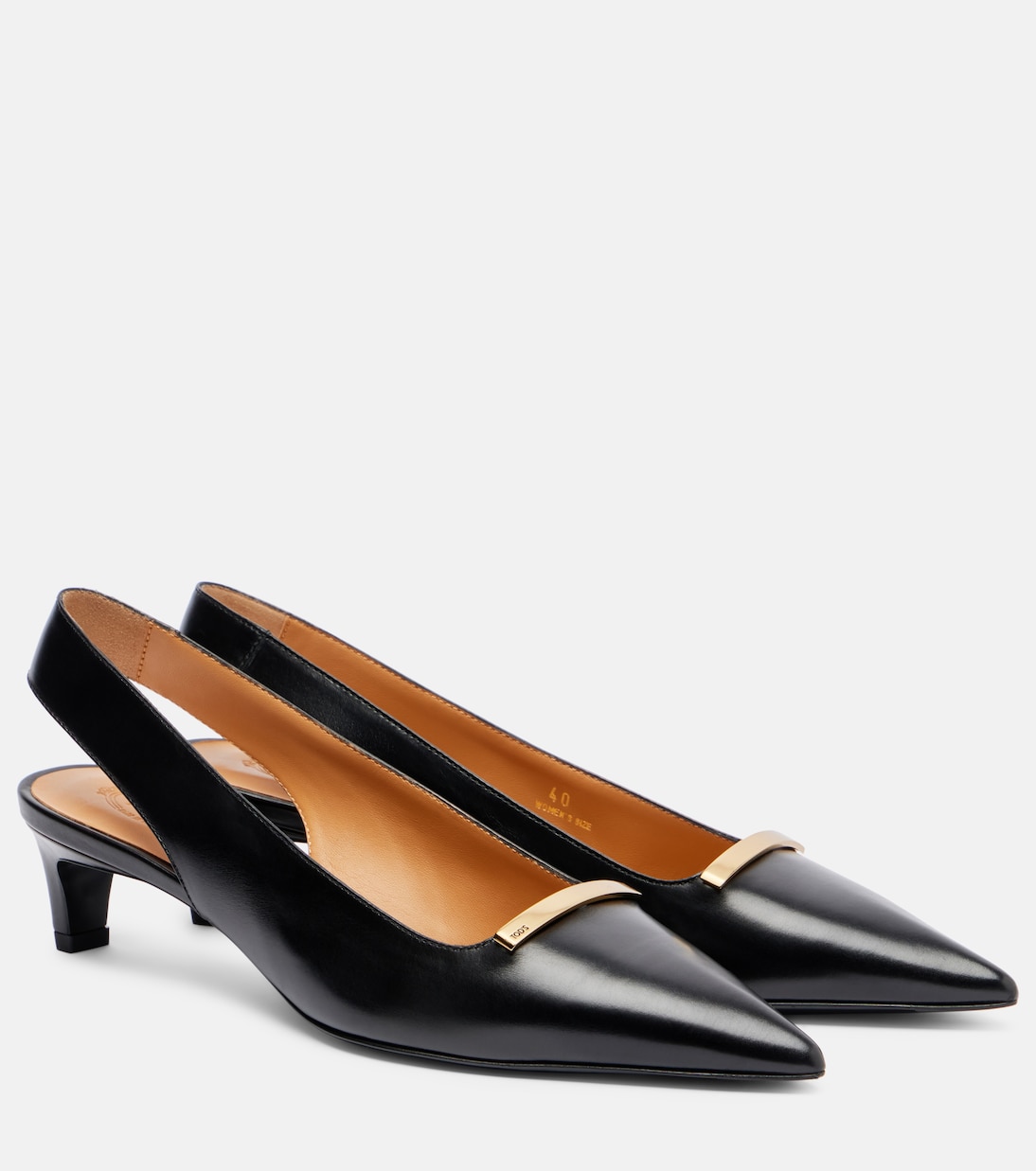 Barretta 40 leather slingback pumps | Tod's