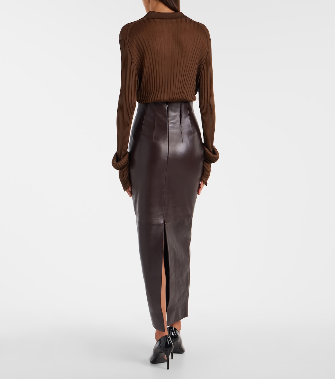 Loxley leather maxi skirt | Khaite