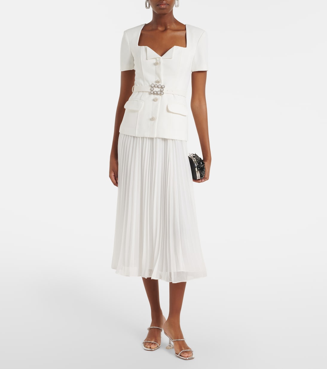 Robe longue en crêpe | Self-Portrait