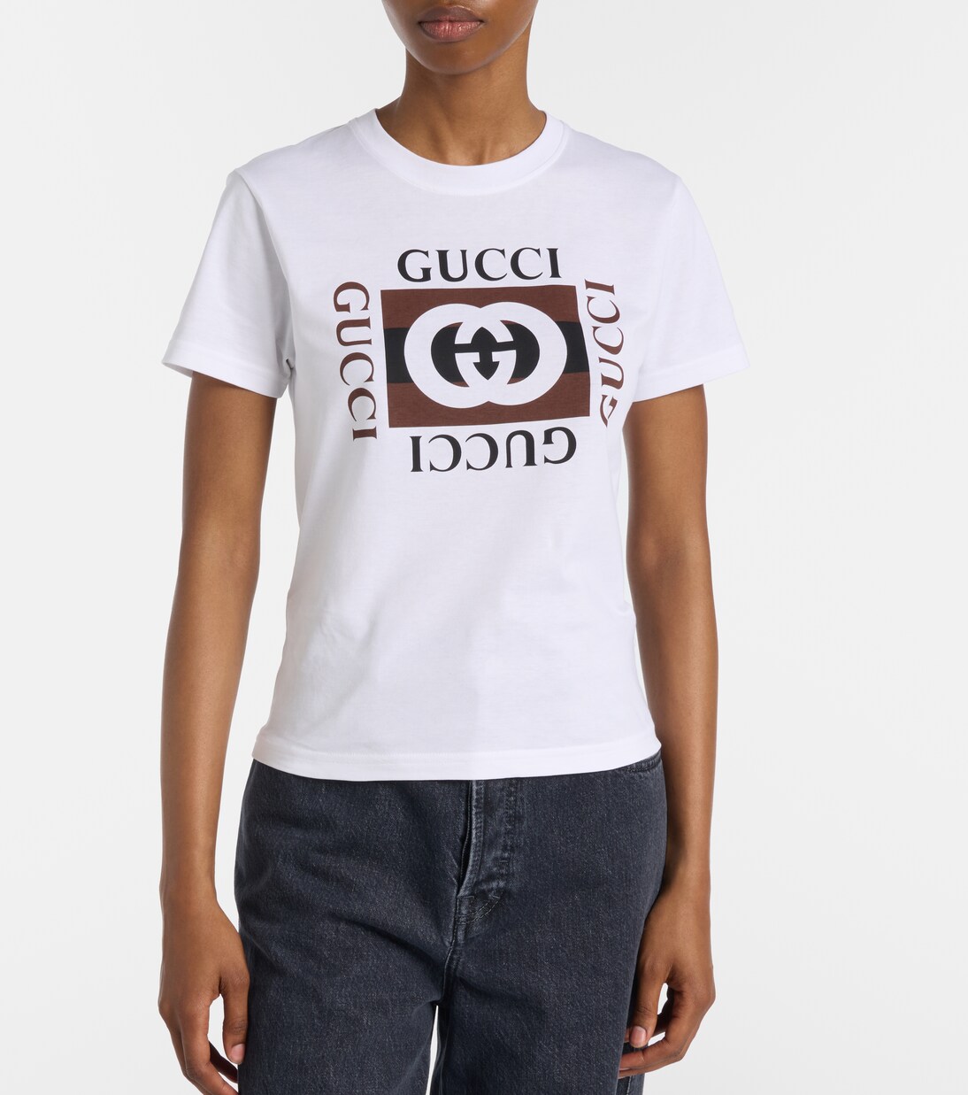 Interlocking G printed cotton T-shirt | Gucci