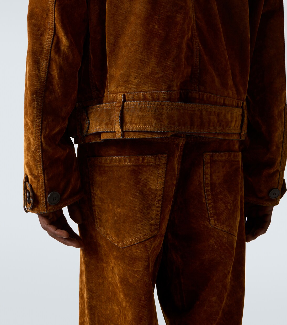 Vassel belted cotton biker jacket | Dries Van Noten
