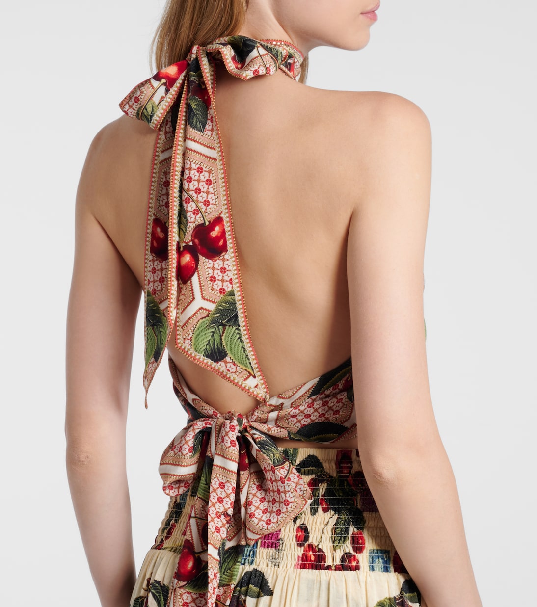 Bedrucktes Top Notes From The Road aus Seide | Camilla