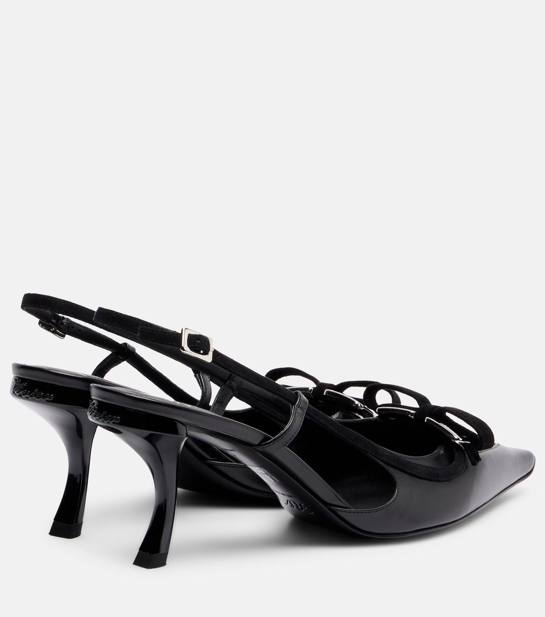 Virgule 75 leather slingback pumps | Roger Vivier