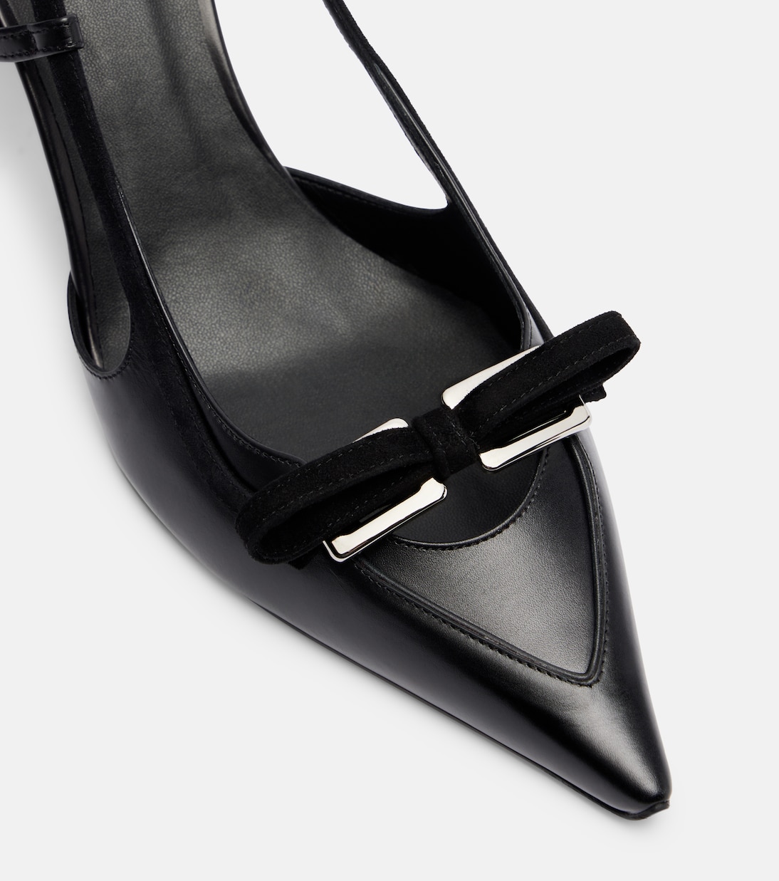 Virgule 75 leather slingback pumps | Roger Vivier
