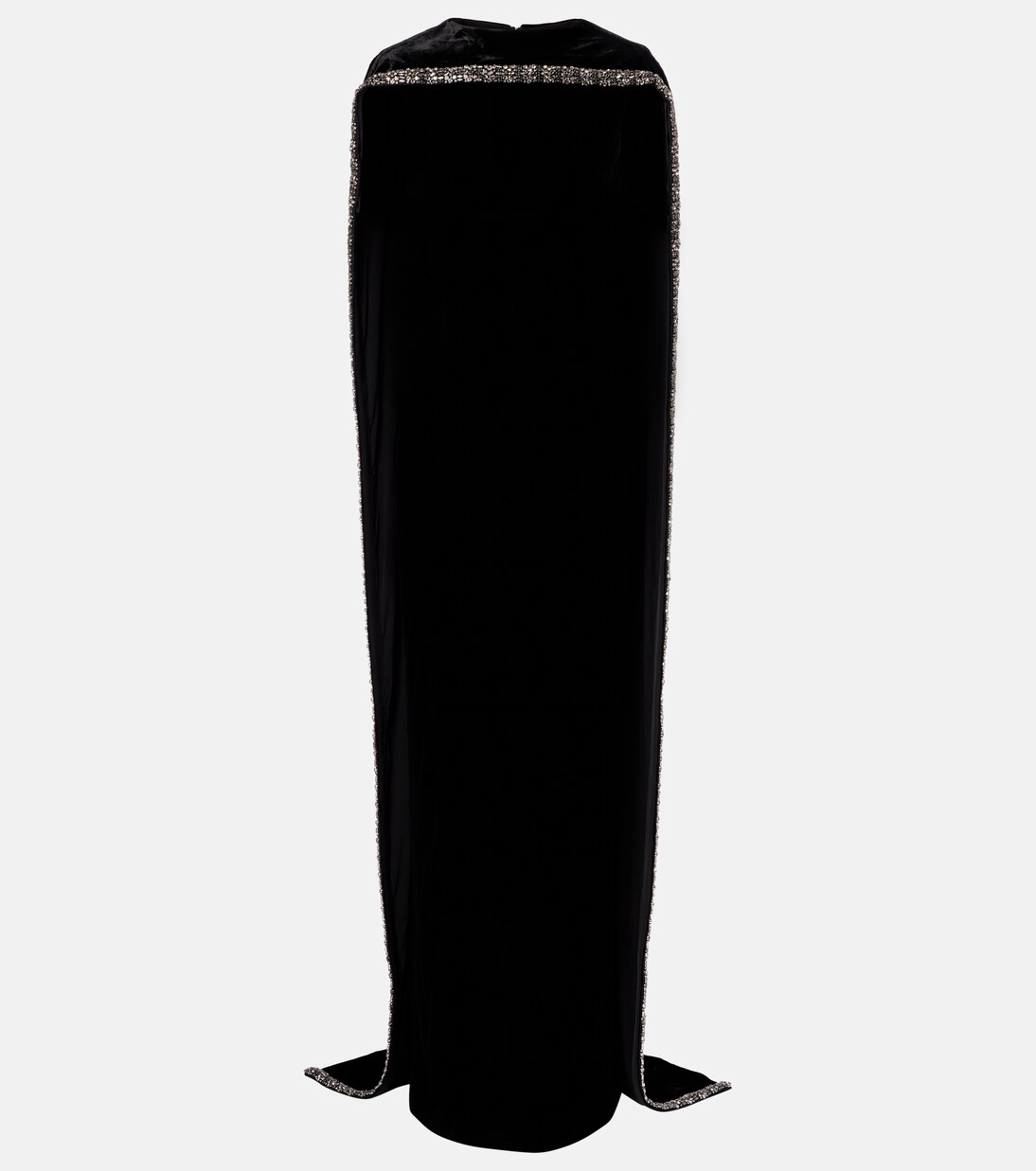Caped embellished velvet gown | Roland Mouret