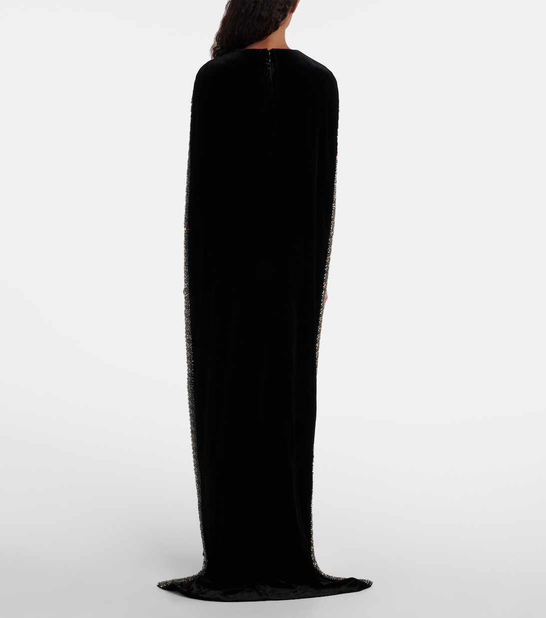 Caped embellished velvet gown | Roland Mouret