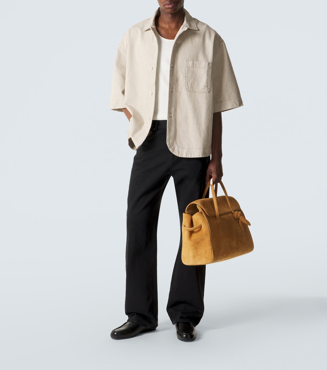 Tote Bag Turismo Large aus Veloursleder | Jacquemus