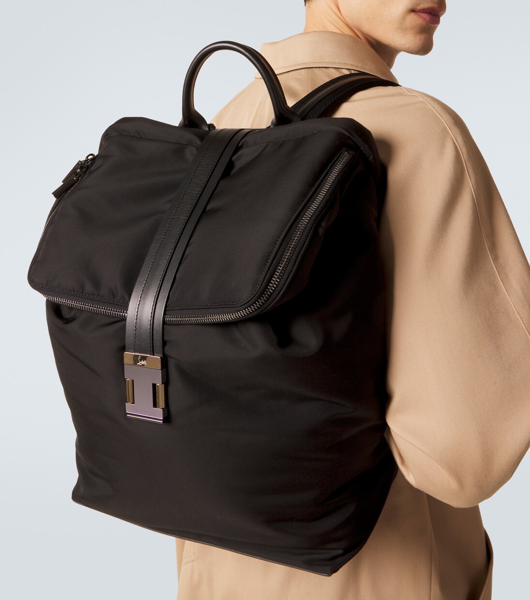 Nox leather-trimmed backpack | Christian Louboutin