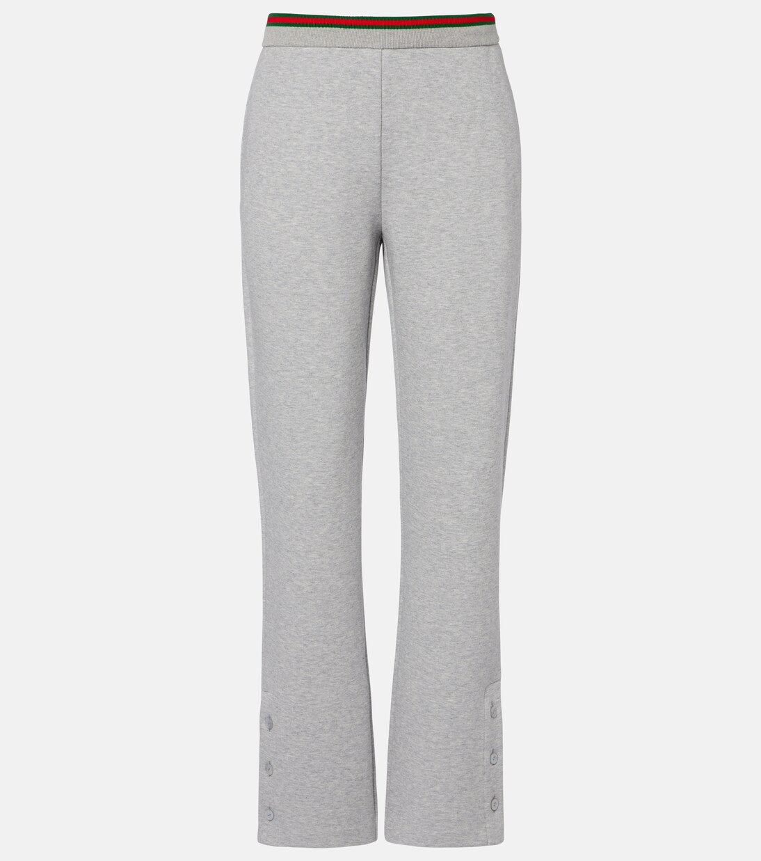 Web Stripe cotton-blend jersey sweatpants | Gucci