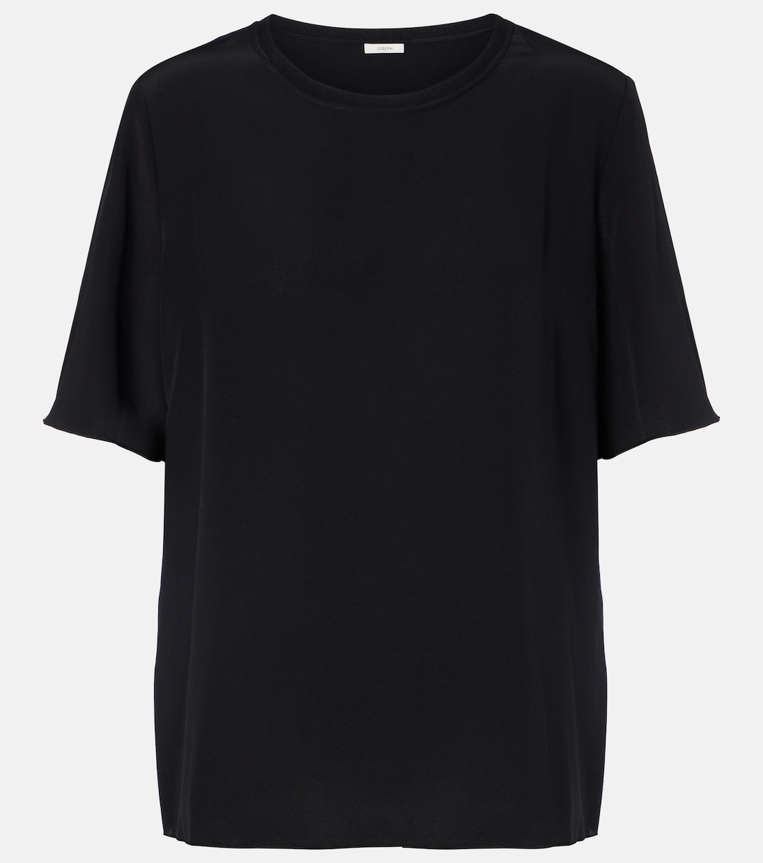 Rubin silk crêpe de soie T-shirt | Joseph