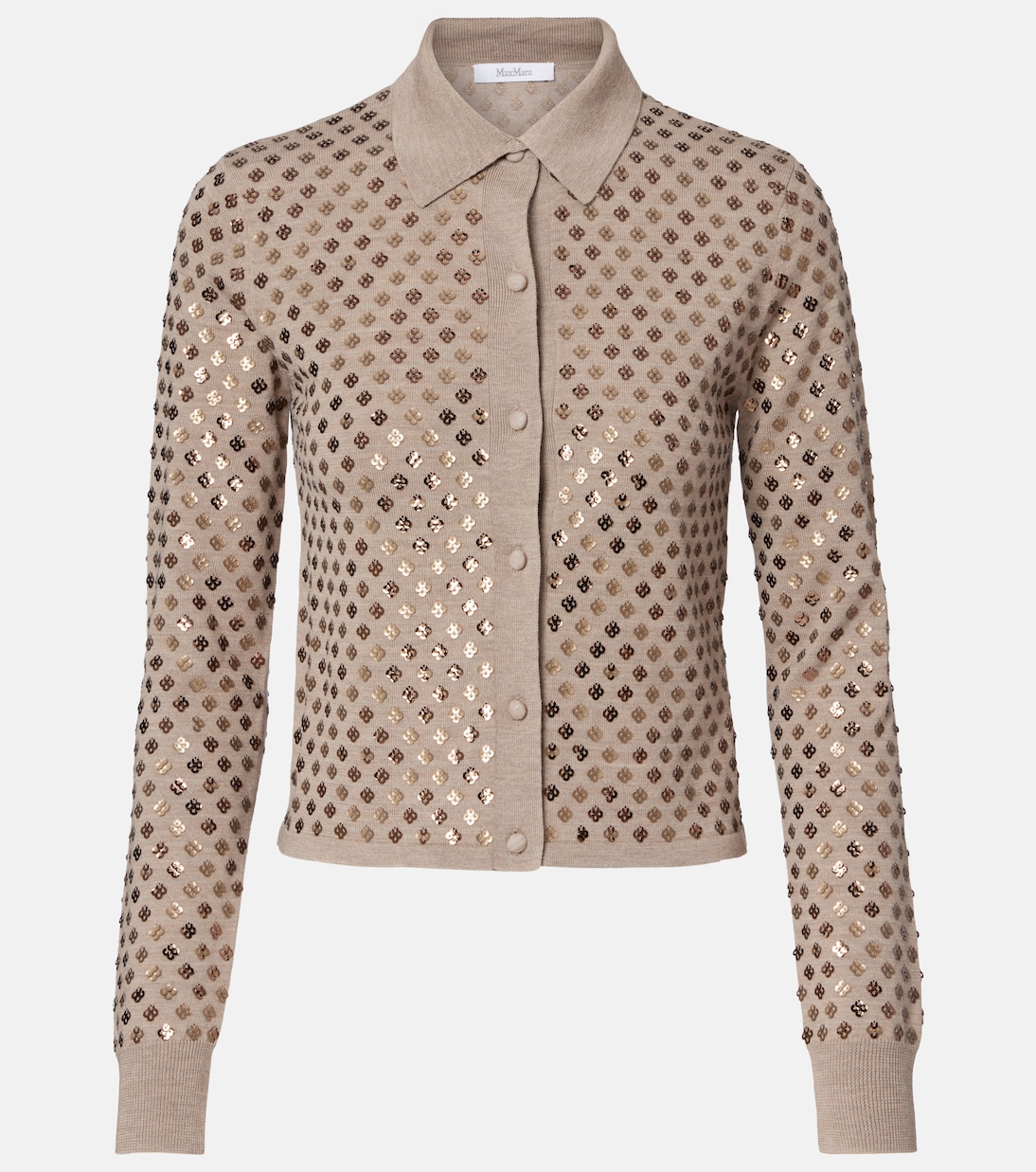 Ragno sequined virgin wool cardigan | Max Mara