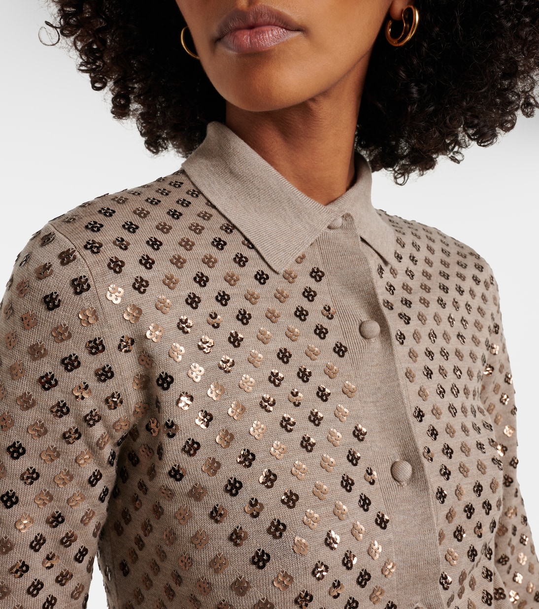 Ragno sequined virgin wool cardigan | Max Mara