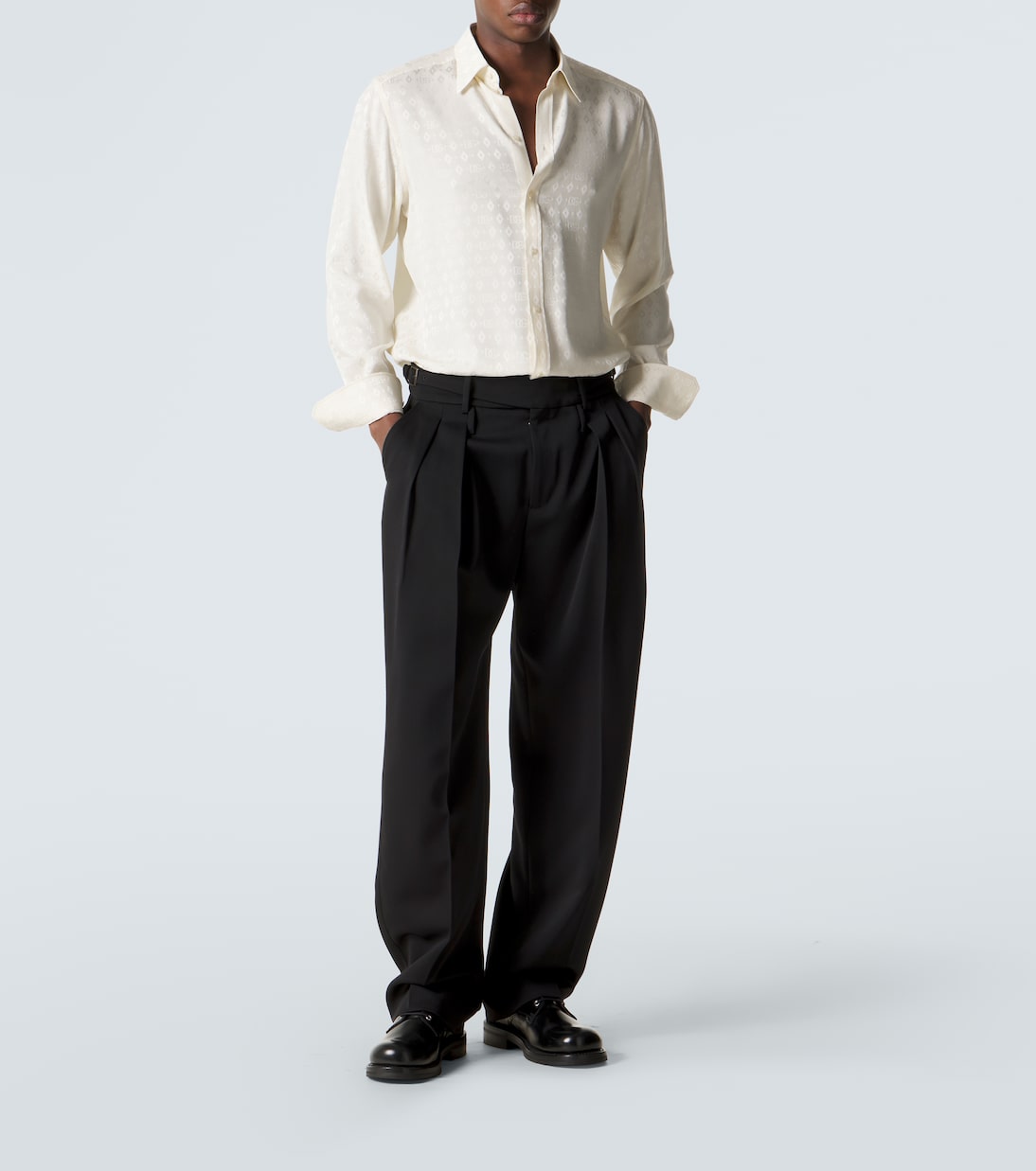 Weite Hose aus Schurwoll-Gabardine | Dolce&Gabbana