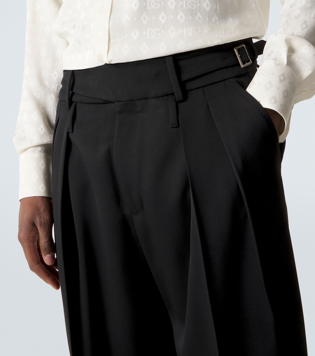 Weite Hose aus Schurwoll-Gabardine | Dolce&Gabbana