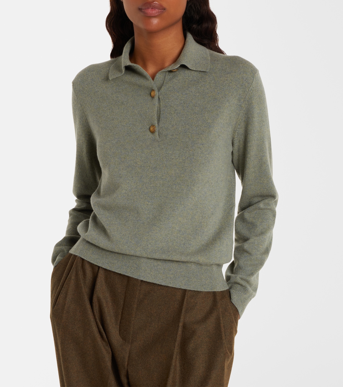 Classic cashmere polo sweater | Loro Piana