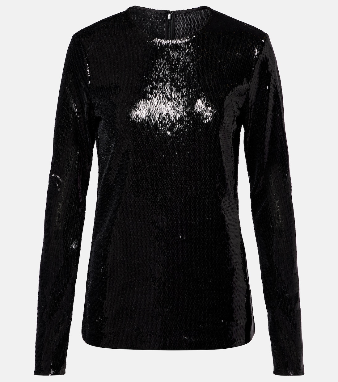 Top aus Jersey mit Pailletten | Toteme