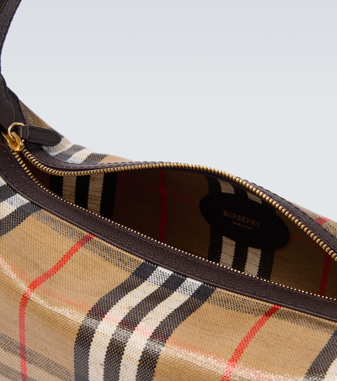 Borsa in canvas Burberry Check con pelle | Burberry
