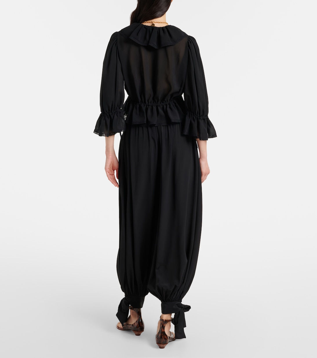 Silk crêpe de chine balloon pants | Chloé