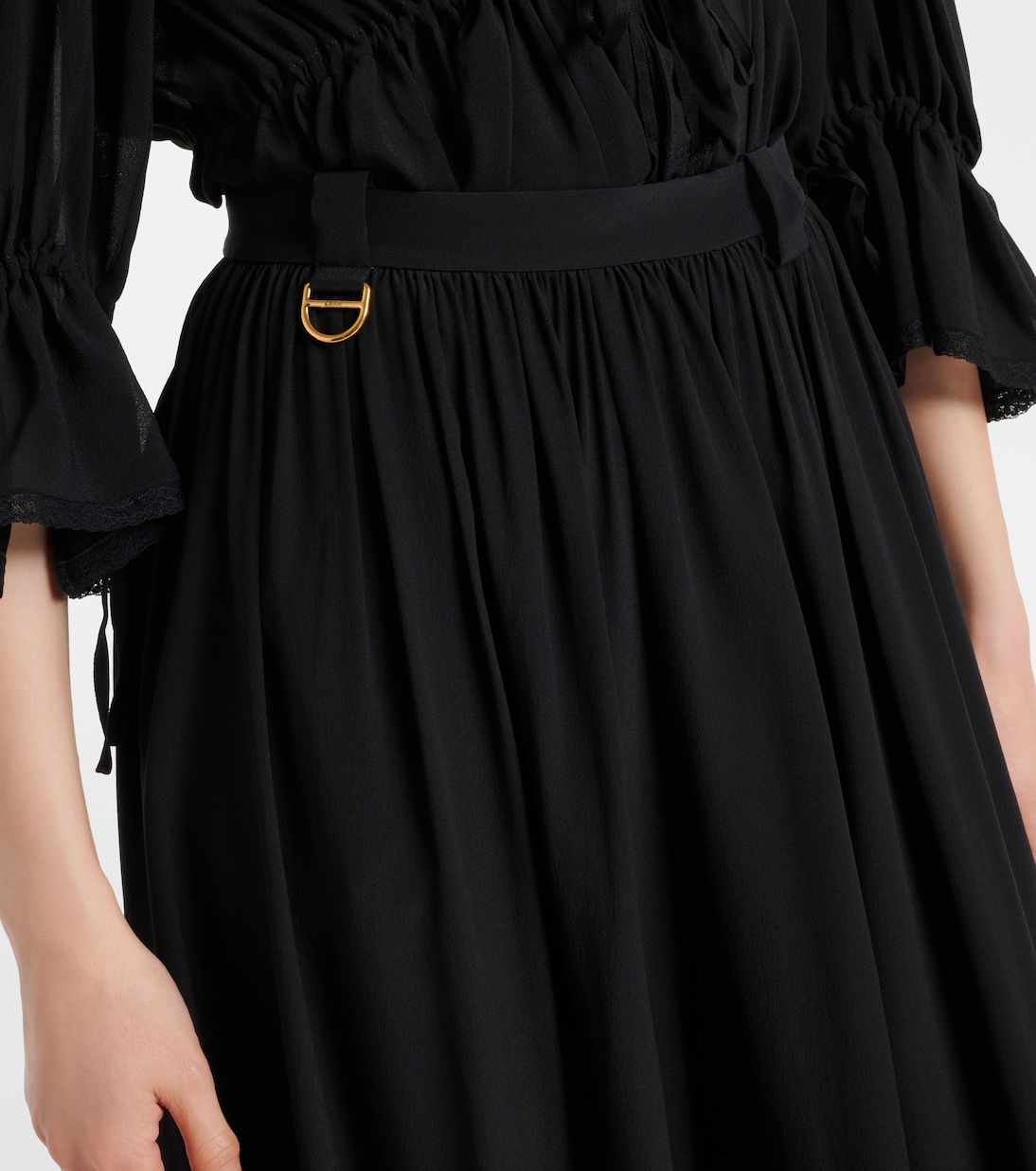 Silk crêpe de chine balloon pants | Chloé