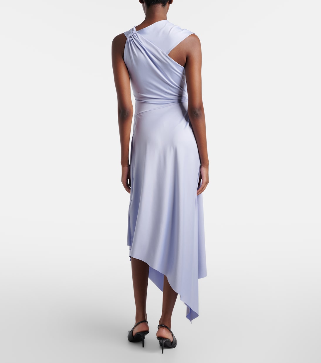 Abito midi asimmetrico in jersey | Victoria Beckham