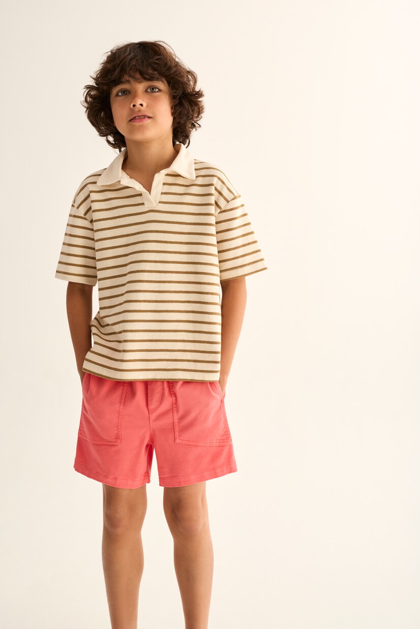 Palm cotton twill shorts | Cozmo