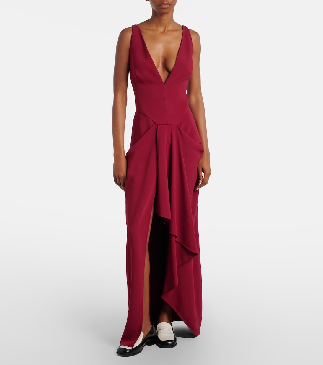 Asymmetrical draped midi dress | Givenchy