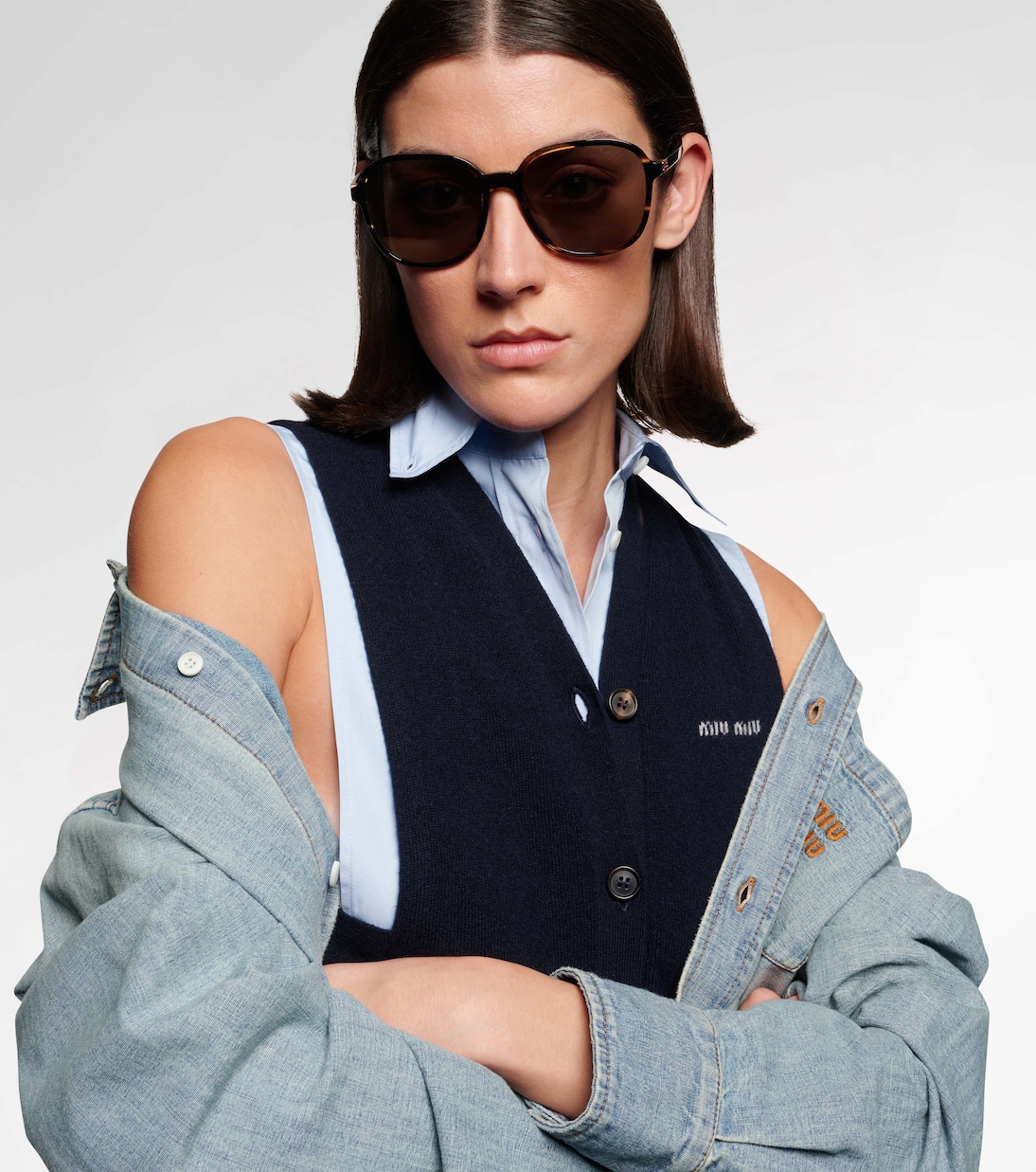 Logo oversized sunglasses | Miu Miu
