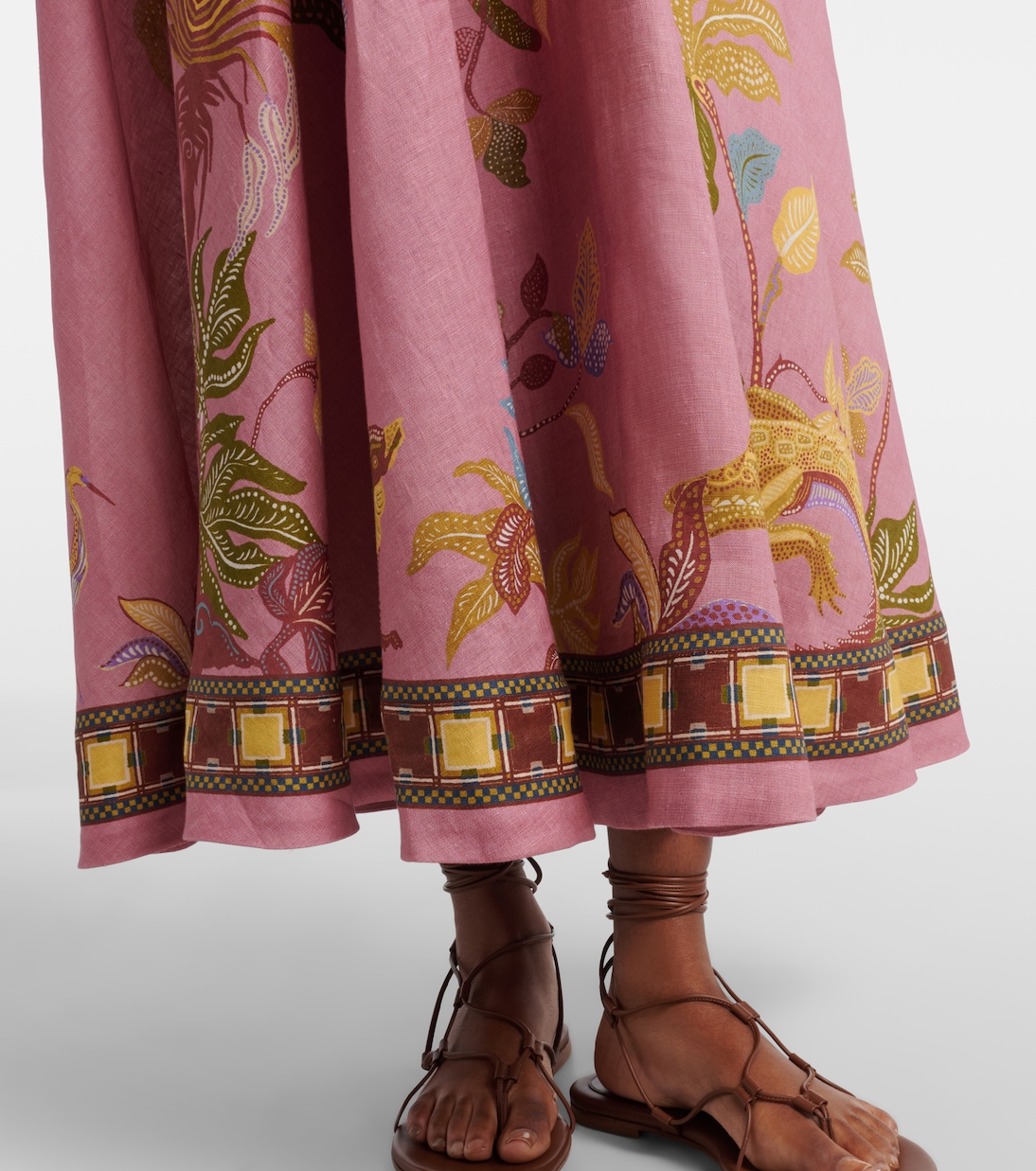 Midikleid Zuri Ballet aus Leinen | Alémais