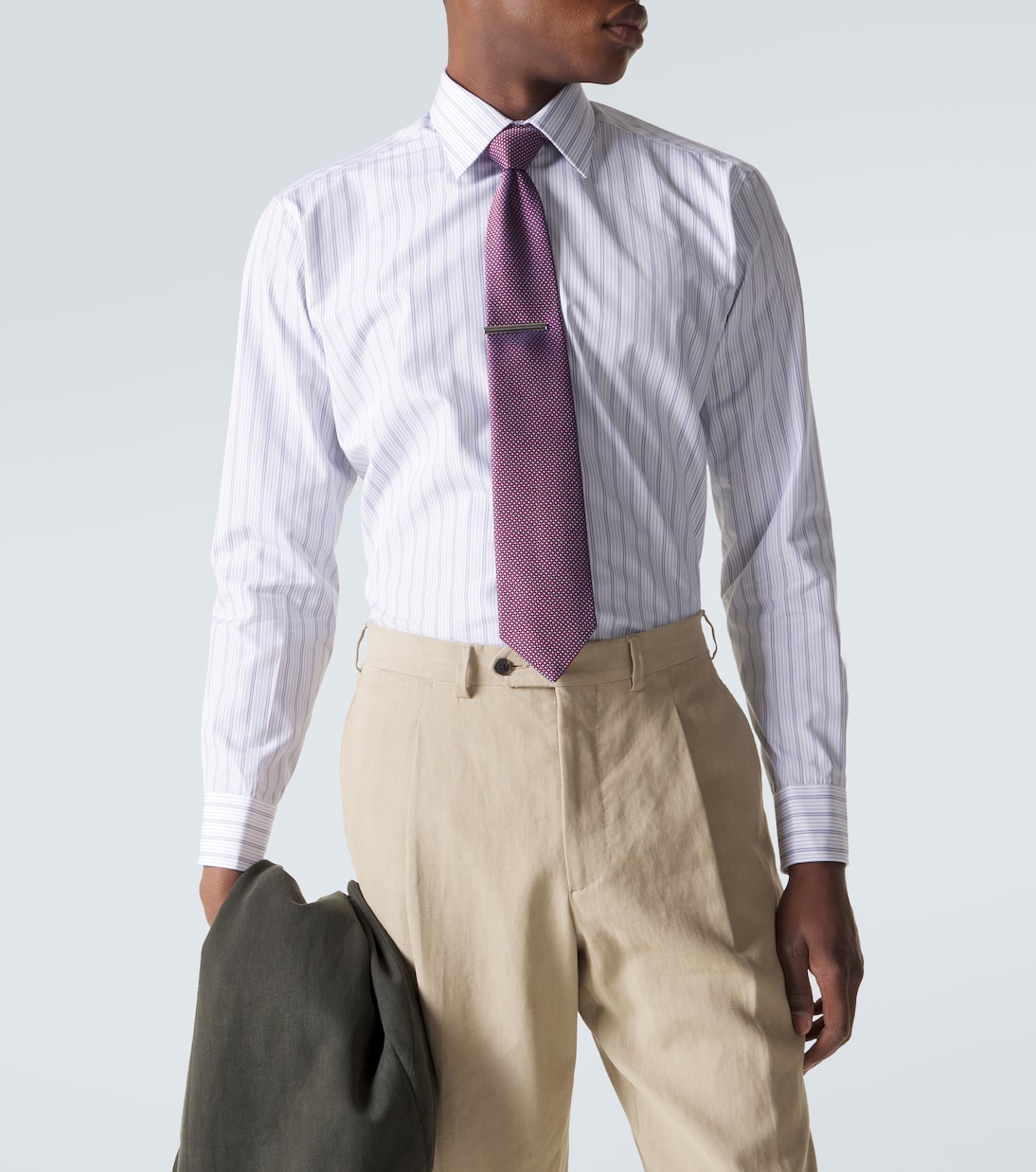 Striped cotton poplin shirt | Charvet