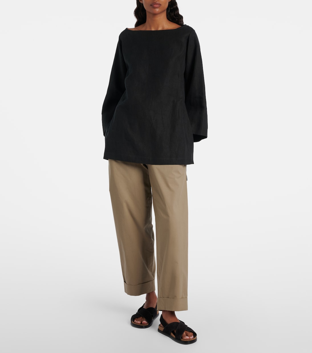 Sandales slingback Buckle en daim | The Row