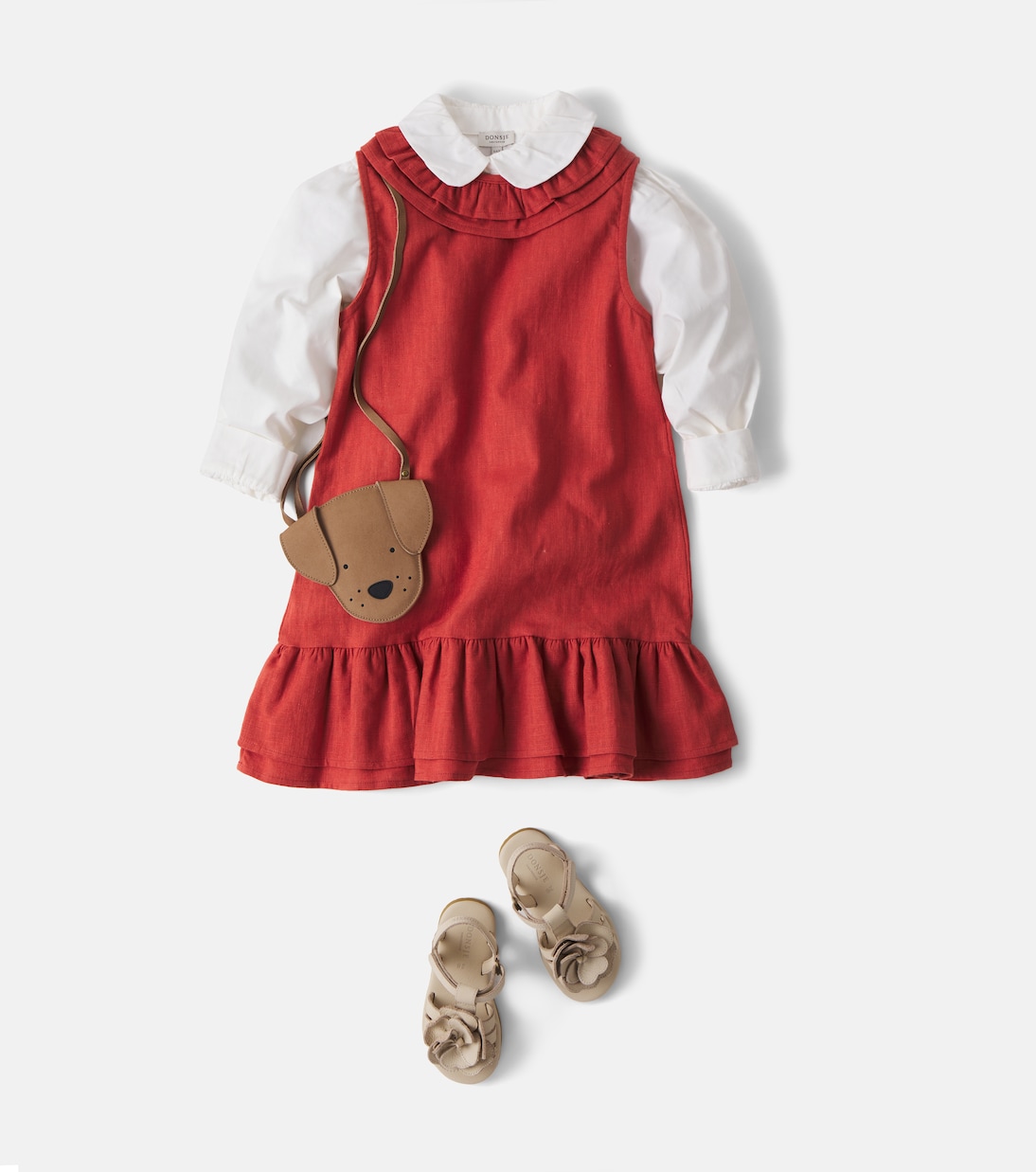 Michelle ruffled linen and cotton dress | Donsje