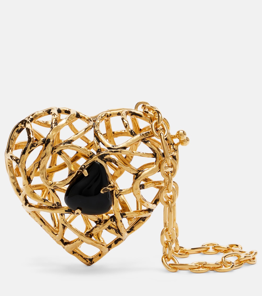 Heart embellished clutch | Saint Laurent