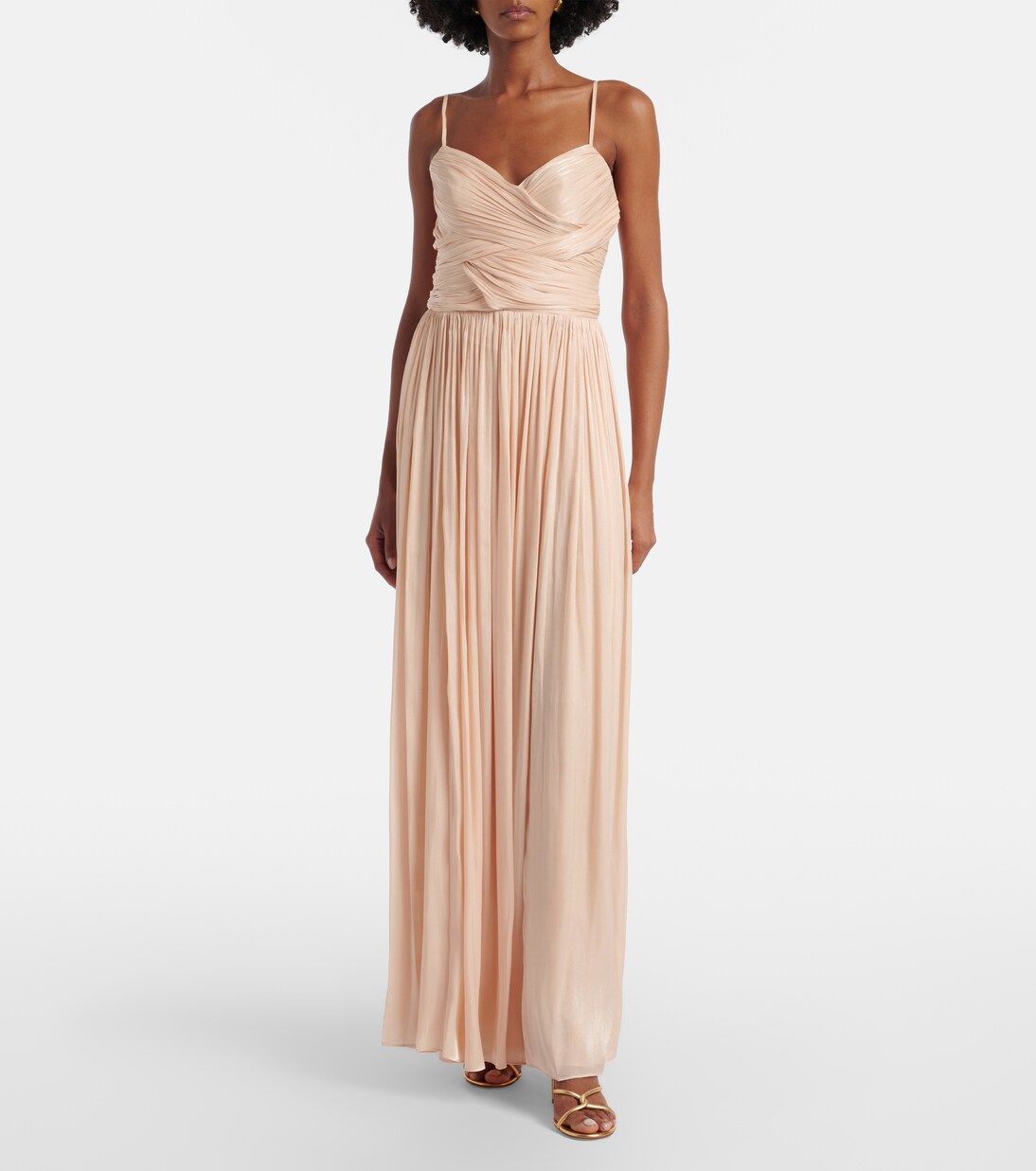 Sireen caped embellished georgette gown | Costarellos