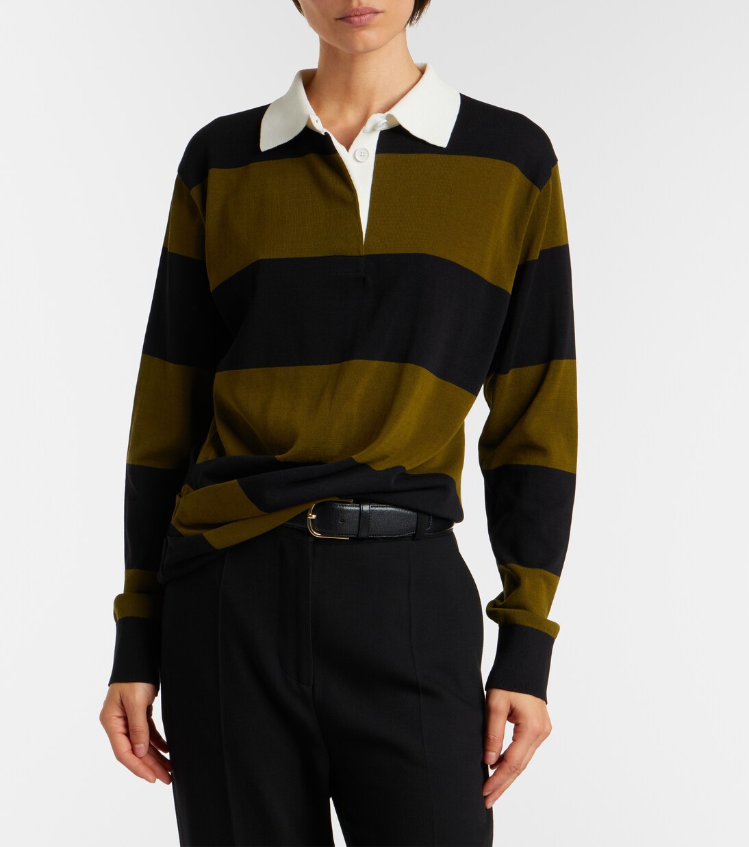 Corinna striped cotton polo shirt | Proenza Schouler