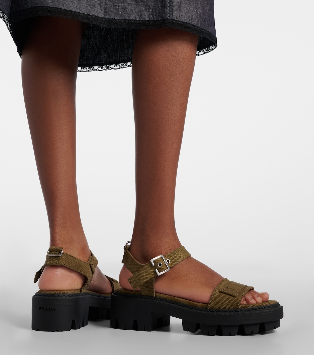 Sandalen aus Canvas | Prada