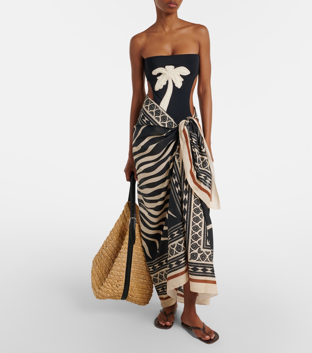 프린트 코튼 비치 커버업 | Johanna Ortiz