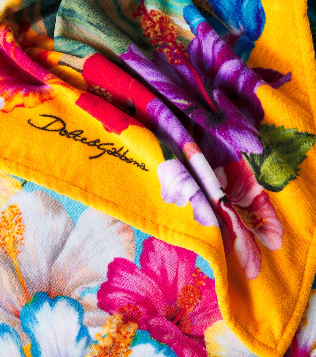 Printed cotton terry beach towel | Dolce&Gabbana Casa